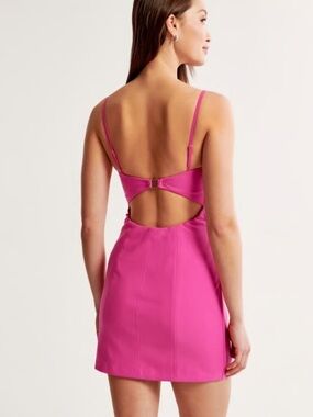 Abercrombie Corset clasp mini dress hot pink XS